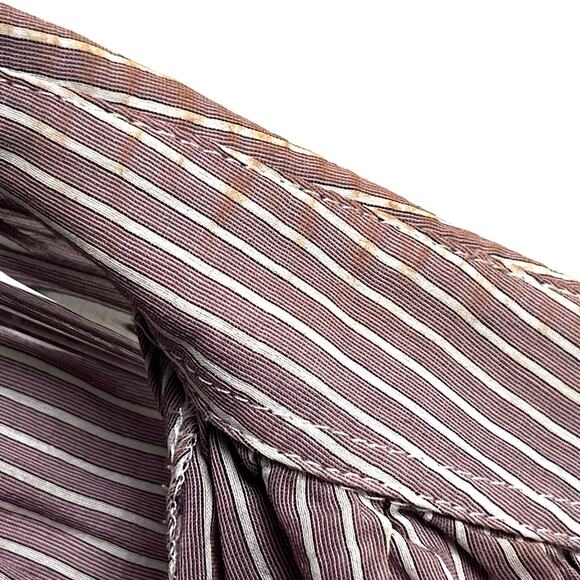 Brunello Cucinelli Cotton/Silk Blend Striped Button-Front Shirt/XL - Picture 5 of 11